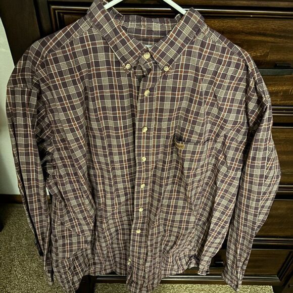 Carhartt Shirt Size XXL Plaid Button Up - Picture 1 of 4